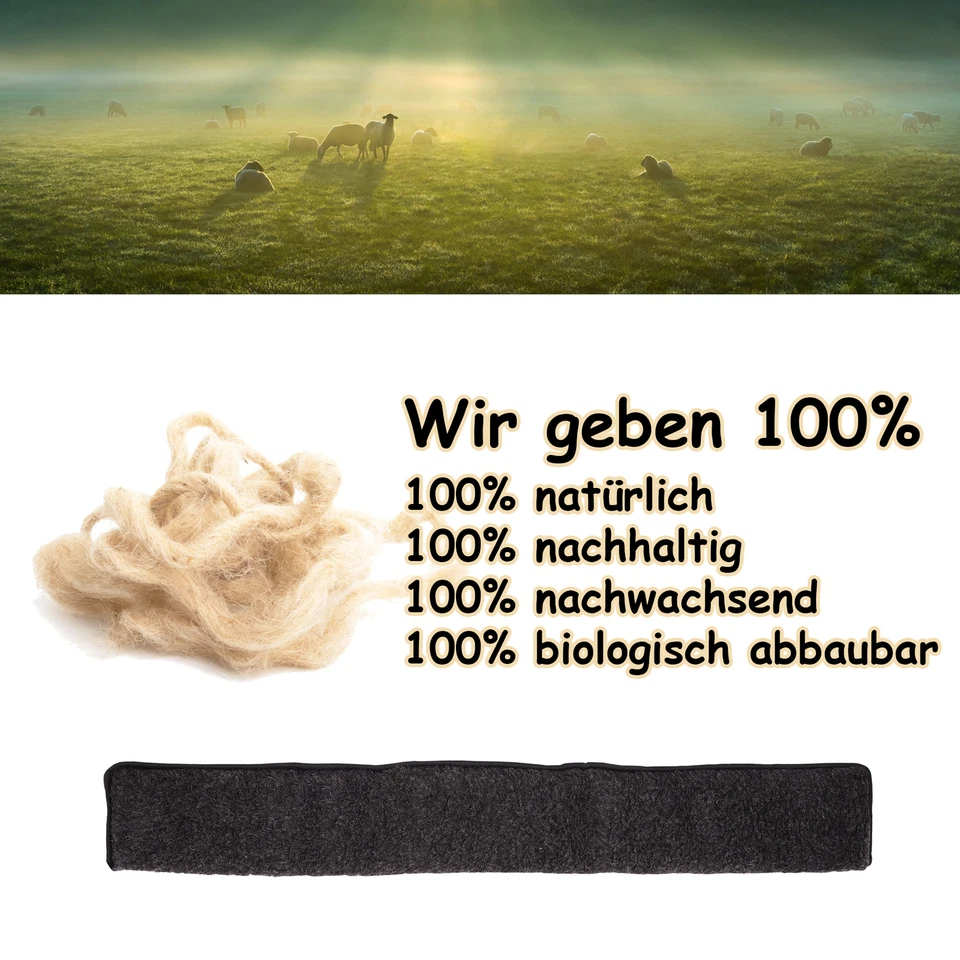 Tür Zugluftstopper Windstopper 100cm anthrazit für Türen Dichtung Rolle Durchzug - Bild 3 von 4