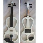 4/4 electric  violin  case bridge string cable rosin ebony pegs headphone WHITE
