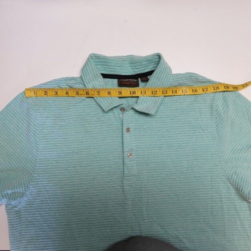 Polo uomo Hawke & Co. taglia XL verde righe bianche manica corta - Foto 5 di 8