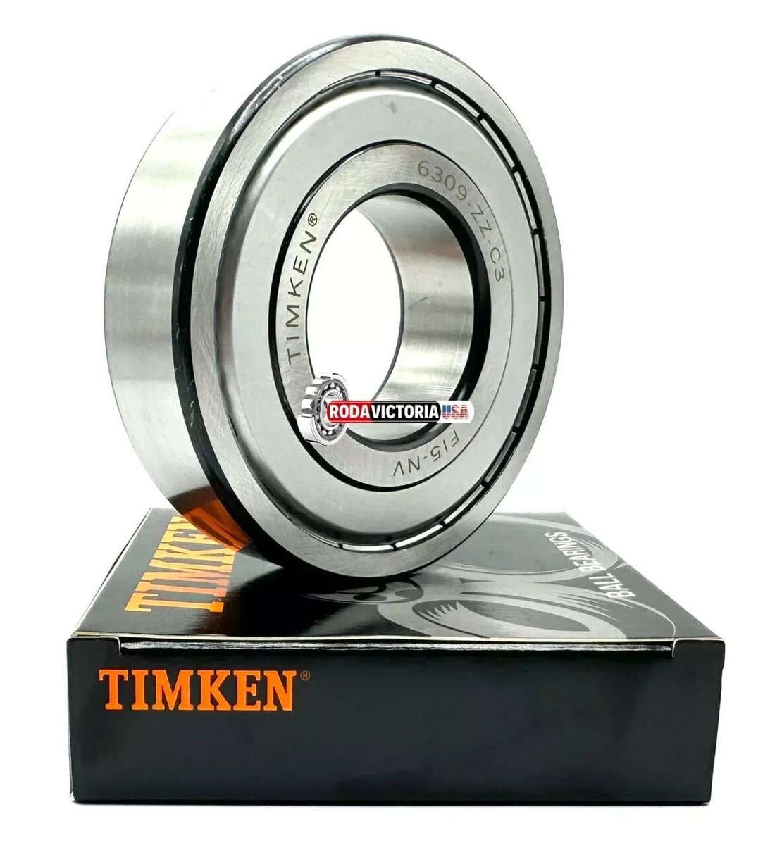 TIMKEN 6309 ZZ C3 DEEP GROOVE BALL BEARING, METAL SHIELDED