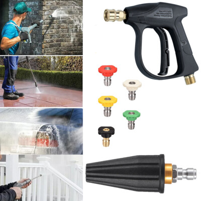 50ft High Pressure Washer Hose+turbine rotating nozzle+cleaning water gun NEW！