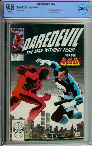DAREDEVIL #257 CBCS 9.8 WHITE PAGES // WORLD TRADE CENTER COVER 1988