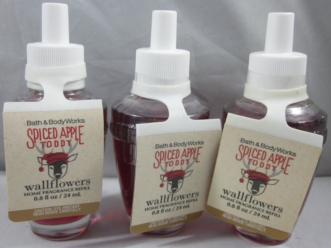 3 Spiced Apple Toddy Wallflower Refill Bulbs by Bath & Body Works for Long-Lasting Fragrance