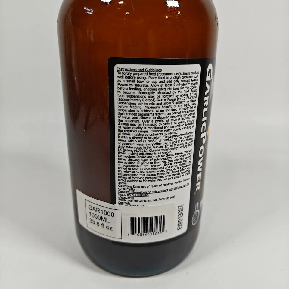 Brightwell Aquatics Liquid Garlic Concentrate for Marine Aquarium 1000ml 01/2027 Foto 2 de 2