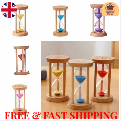 Sand Sand Sanduhr Timer 1/3/5 Minuten Ei Sandglass Timer Uhr Deko Holz Geschenk