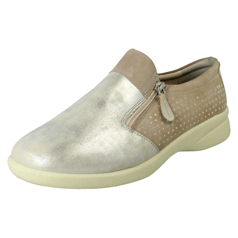 Femmes Padders Cuir Double Fermeture Éclair Amovible Semelle Chaussures - - Photo 1/1