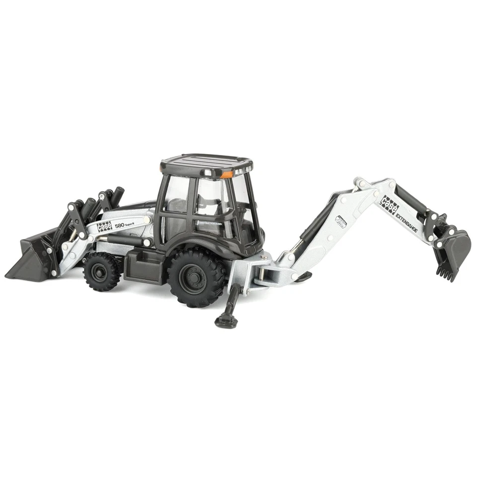 ERTL 1/50 JI Case 580 Super N Backhoe Loader Silver Signature Prestige 44521 - Image 4 of 4
