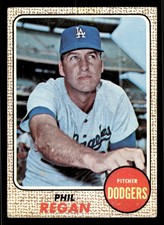 1968 Topps #88 Phil Regan - Los Angeles Dodgers (Low Grade)