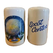 Disney World Epcot Center Salt & Pepper Shakers 1982  3" Vintage Spaceship Earth