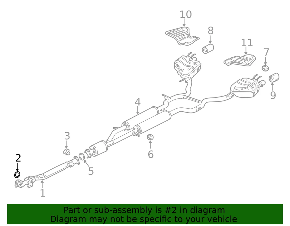 Silenciador y junta de tubo originales Acura 18393-SDB-A00 Foto 2 de 2