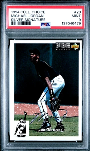 1994 Collector's Choice Michael Jordan Silver Signature #23 PSA 9 Mint