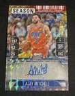 Ajay Mitchell 2024-25 Mosaic Choice RED YELLOW Prizm Rookie Season Ticket AUTO