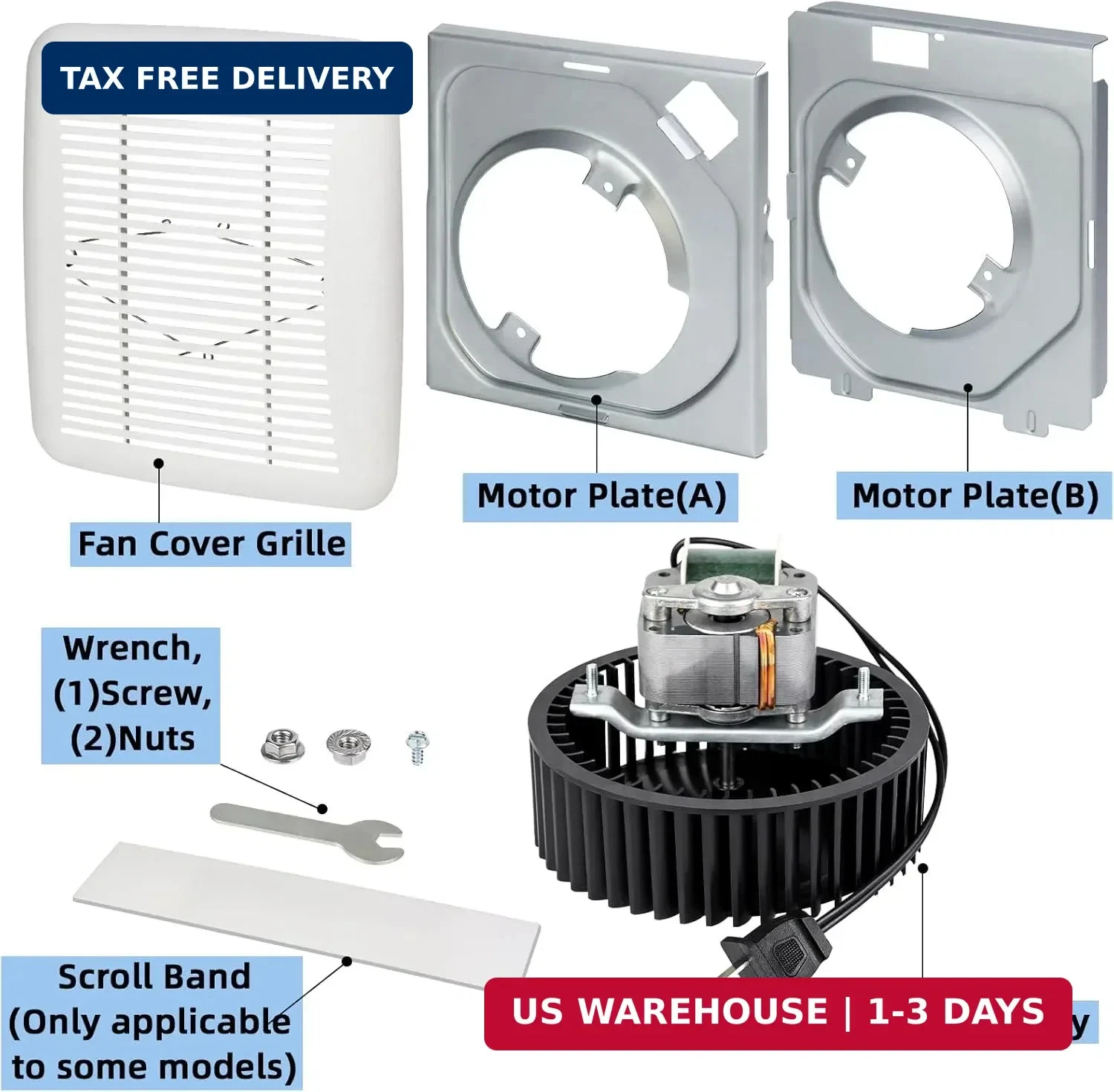 Broan-NuTone QuicKit Bath Fan Motor and Cover - Thumbnail 4