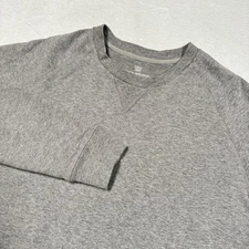 Mack Weldon Sweater Mens Large Gray Crewneck Pullover Raglan Cotton Blend Casual