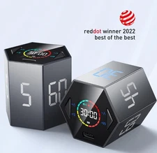 Ticktime Pomodoro Timer Cube, Hexagon Productivity Timer, Pause & Resume & More