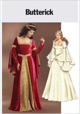 Butterick Patterns Women's Medieval Dress Renaissance Fair Costume Sewing Patte