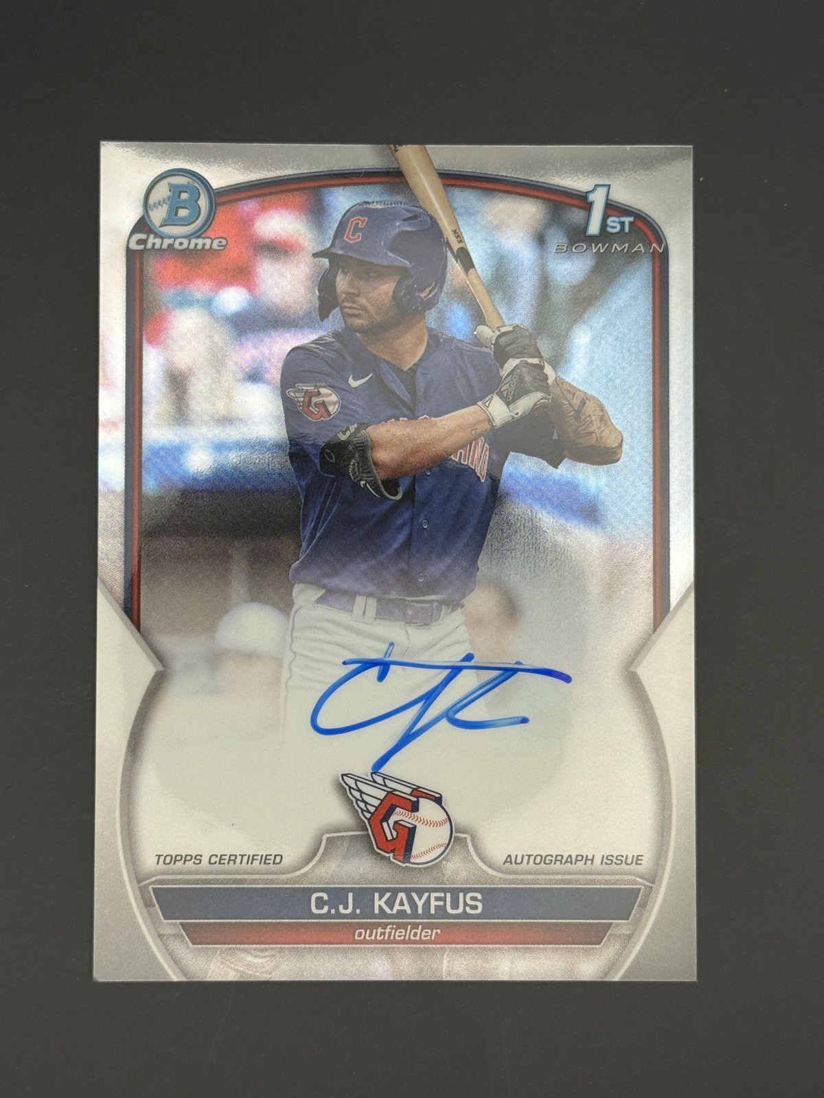 1st 2023 Bowman Chrome Draft AUTO CDA-CKA C.J. KAYFUS RC Guardians  