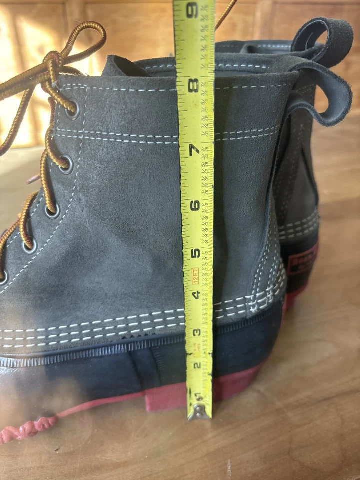"Botas Todd Snyder x LL Bean Duck Gris Gamuza Lona 8""T Rojo Suelas Para Hombres Talla 11"  Foto 4 de 4