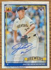 2026 Topps Series 1 Jacob Misiorowski RC Silver Pack MOJO AUTO 182/299 #91C-54