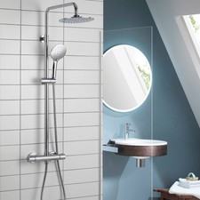 Aqualisa Deco Thermostatic Mixer Shower Round Bar Valve Chrome DECO.RND.SC.CH