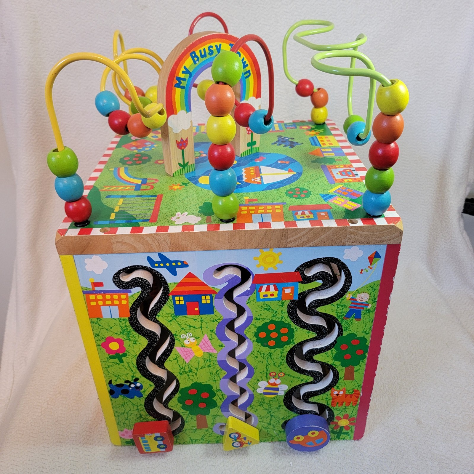 Alex Discover My Busy Town Wooden Activity Cube Kids Art & C