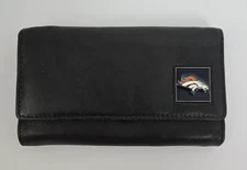 Denver Broncos NFL 100% Genuine Leather Wallet Womens NFL Fan (Sports Unlimited)