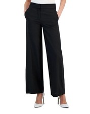 Tahari ASL Women’s Pants Solid Wide-Leg Sz:12 Black Zip NWT