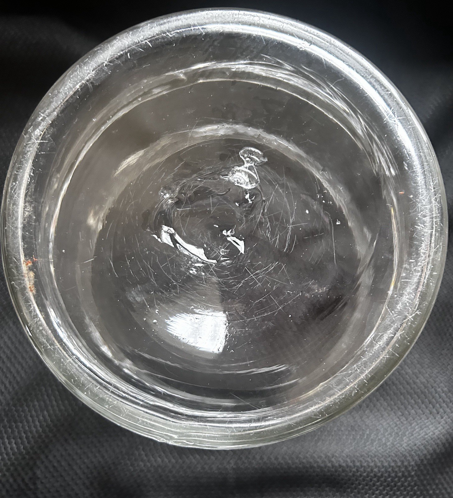 19TH C ANTIQUE  AMERICAN GLASS APOTHECARY JAR W/ APPLIED RINGS