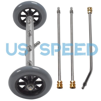 #ad 2 in 1 Undercarriage Pressure Washer Attachment Cleaner Water Broom 4 Nozzles $35.23