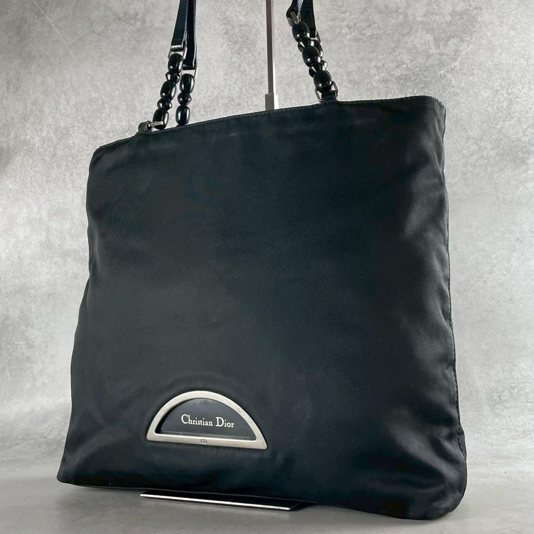 Dior Maris Black Pearl Tote Bag Preowned Luxury Handbag  