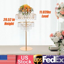 5 Tiers Crystal Flower Stand Luxury Gold Flower Stand Wedding Decor Flower Stand
