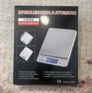 Superior I-2000 Mini Digital Platform Scale Backlit Tare Auto Shut Off Silver