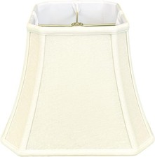 Royal Designs BSO-705-14LNEG Square Cut Corner Bell Shade 8x14x11 LINEN EGGSHELL