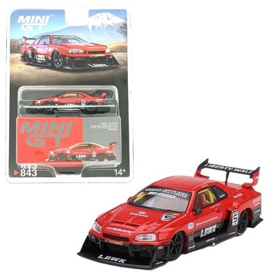 Mini GT 1:64 Nissan Skyline LB-ER34 Super Silhouette Red/Black LBWK MGT00843