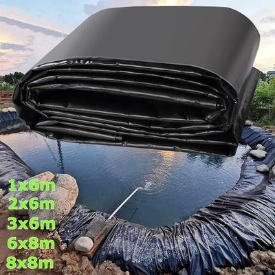 HDPE Teichfolie Schwimmteichfolie Schwarz Gartenteich Folie Teichbau 1m-8m DHL