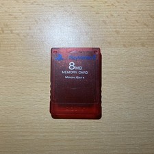 Sony PlayStation 2 PS2 Clear Red 8MB Magic Gate Memory Card SCPH-10020 Works