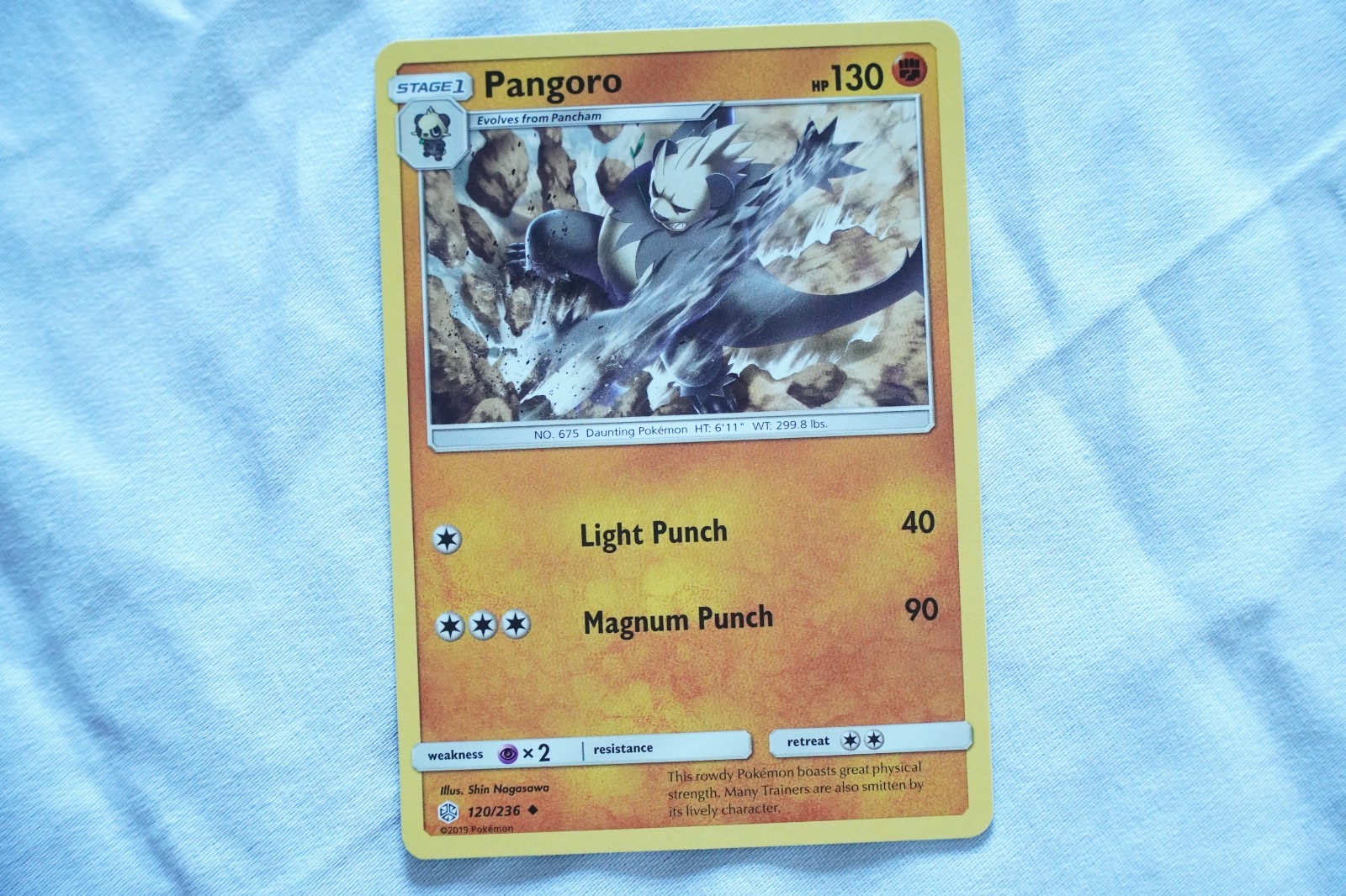 Pangoro 120/236 Uncommon Cosmic Eclipse Pokemon Near Mint
