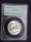 1944-S ANACS-64 Walking Liberty half