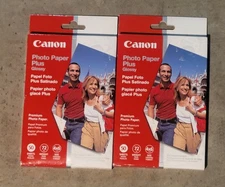 Canon Inkjet Photo Paper Plus Glossy PP-101 4x6 50 Sheets Each Set Of 2 NEW