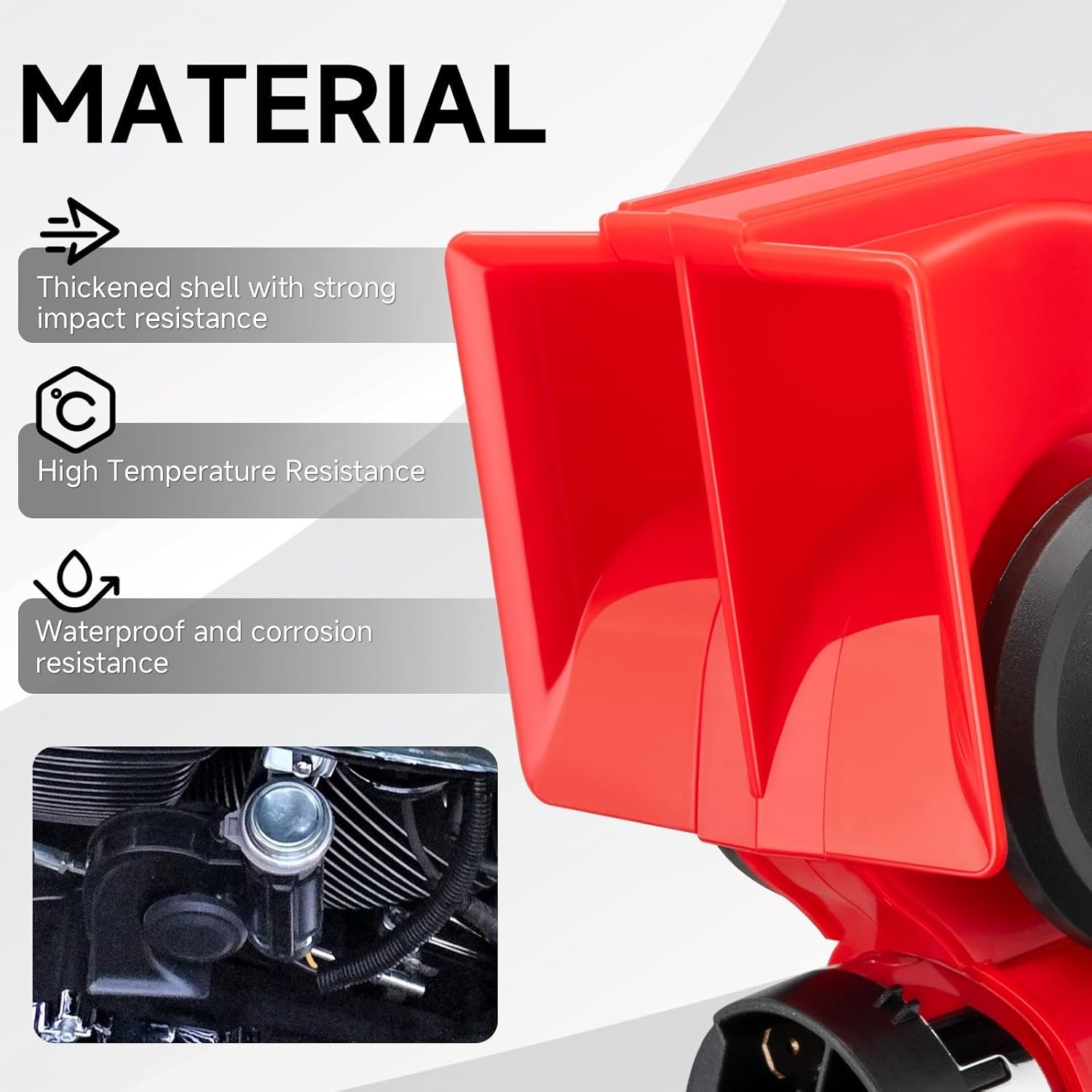 Air Horn for Motorcycle Cars, 150db Sound Car Horn Kit 12V Super Loud