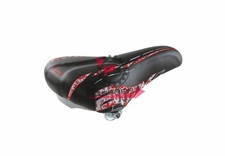 061.301RO Selle Bmx Junior Noir/Rouge Cuir Synthétique Gr.418
