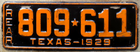 Item photo. Show Listing Details page. Listing 1929 Texas License Plate Number Tag