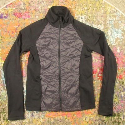Athleta Puffer Jacket Women S Featherless Black Quilted Rock Springs Vented Back