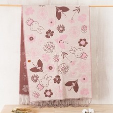 Flower miffy Stole Flowers Bloom Pink  Brown Japan Limited NEW