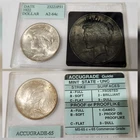 1922 No Mint Mark Peace Silver Dollar 90% Silver Accugrade -65***Very Nice**