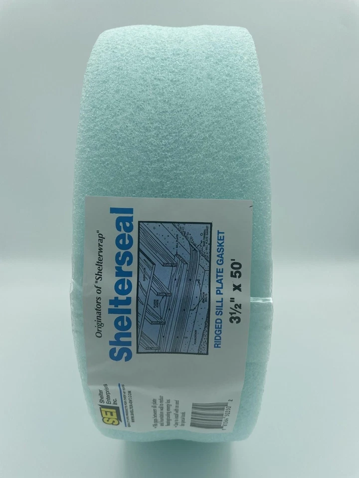 Shelterseal Rigged Sill Plate Gasket, Sill Seal, Aqua (3 1/2" x50') - Image 4 of 4