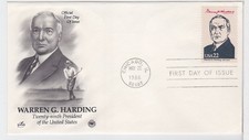 TurtlesTradingPost- President- Warren G Harding 1986 #2219a FDC Artcraft Variety