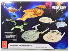 Skill 2 Model Kit Allies and Adversaries Space Ship Set "Star Trek" Franchise 1/