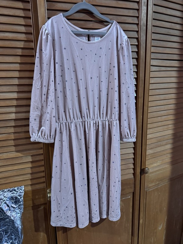 Gap Kids XXL Baby Pink/silver Stars Girls Dress