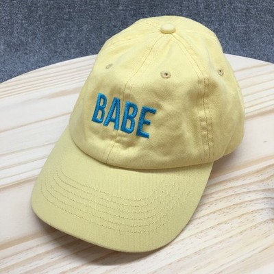Babe Swish Baseball Cap Womens Yellow OS Adjustable Curved Brim Embroidered Logo